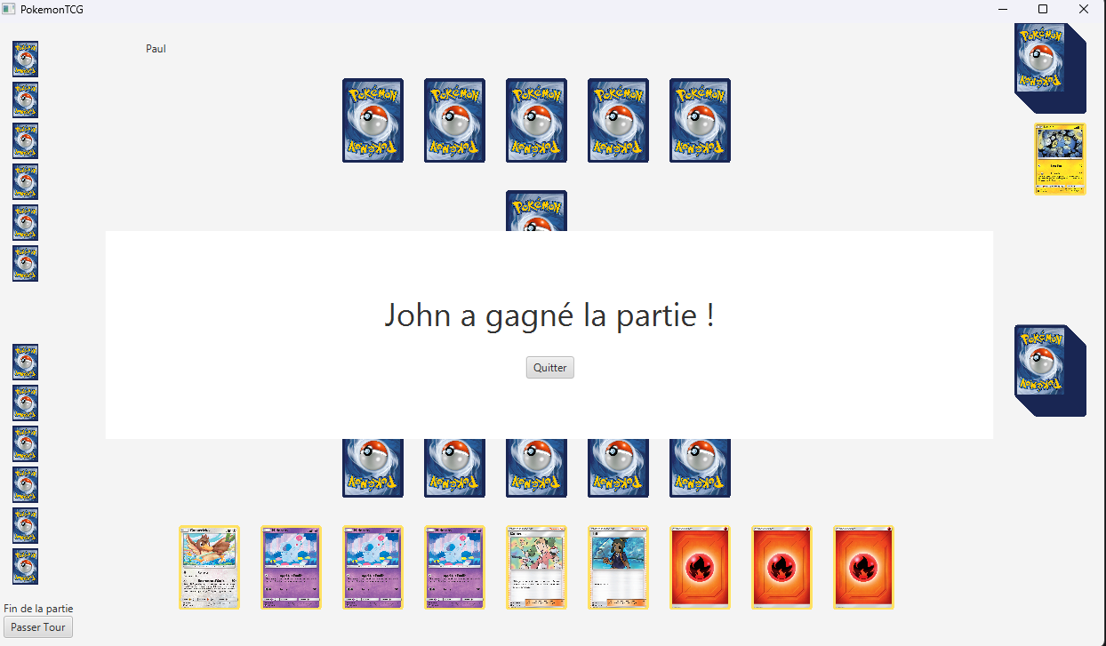 Écran de fin de partie Pokémon TCG